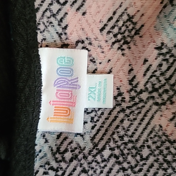 LLR Lularoe Nicole Fit & Flare Black Tribal Aztec Southwestern Plus Sz 2XL NWT - Picture 7 of 7